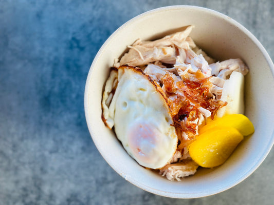 【レシピ】鶏肉飯 ジーローファン |焦葱鶏油