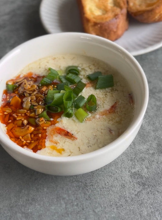 【レシピ】レンジで鹹豆漿 シェンドウジャン|堅果花椒醬