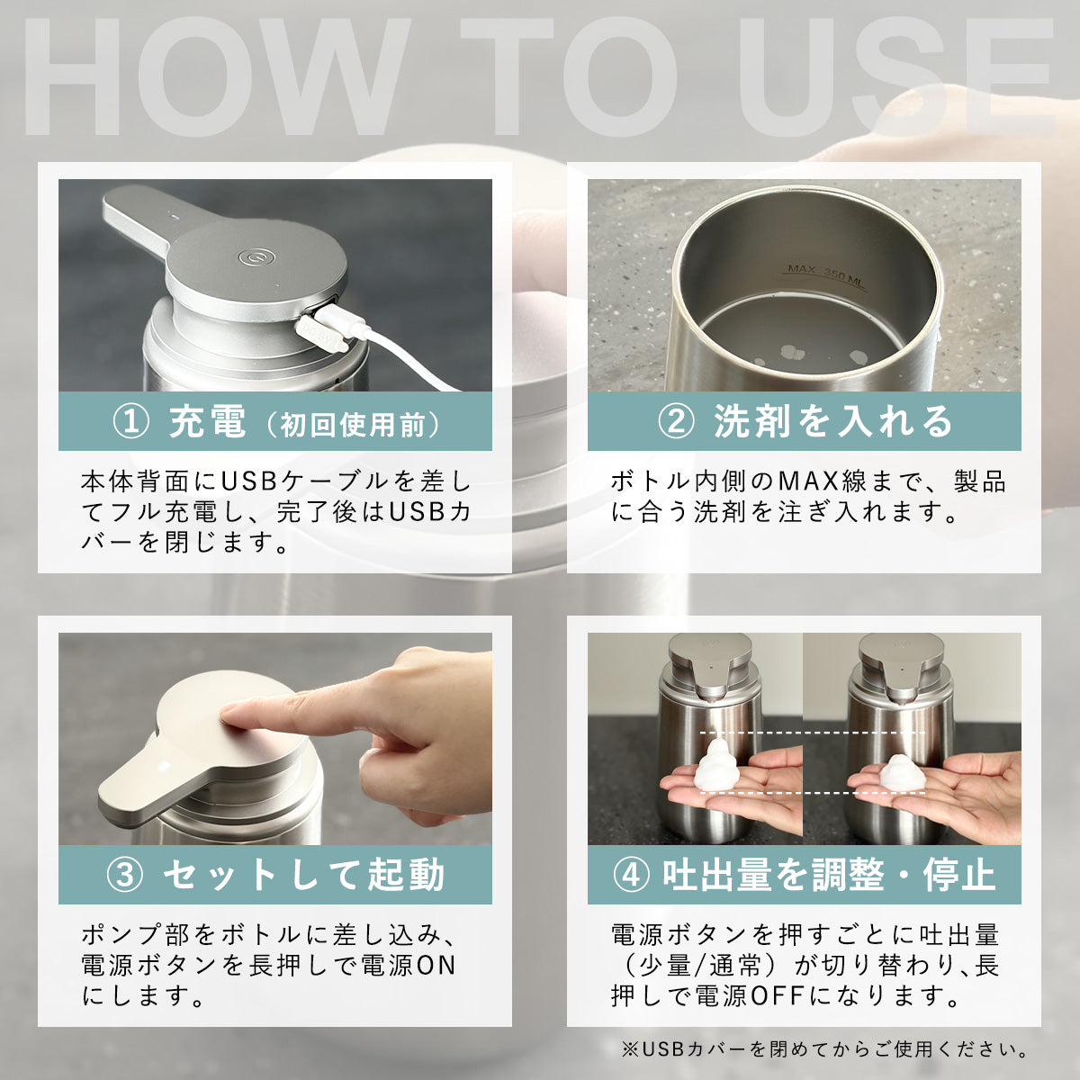 GRIDDA ステンレスソープディスペンサー X20