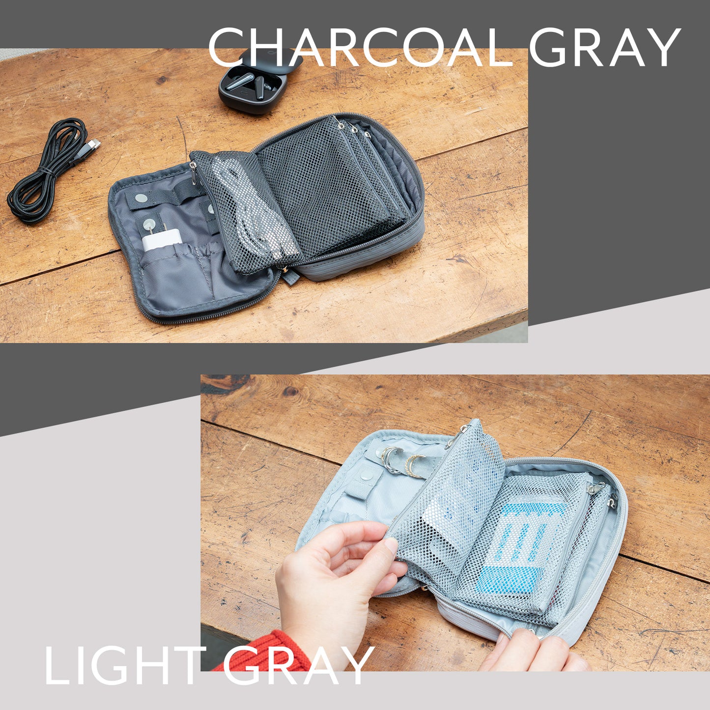 めくれるトラベル小物ポーチ