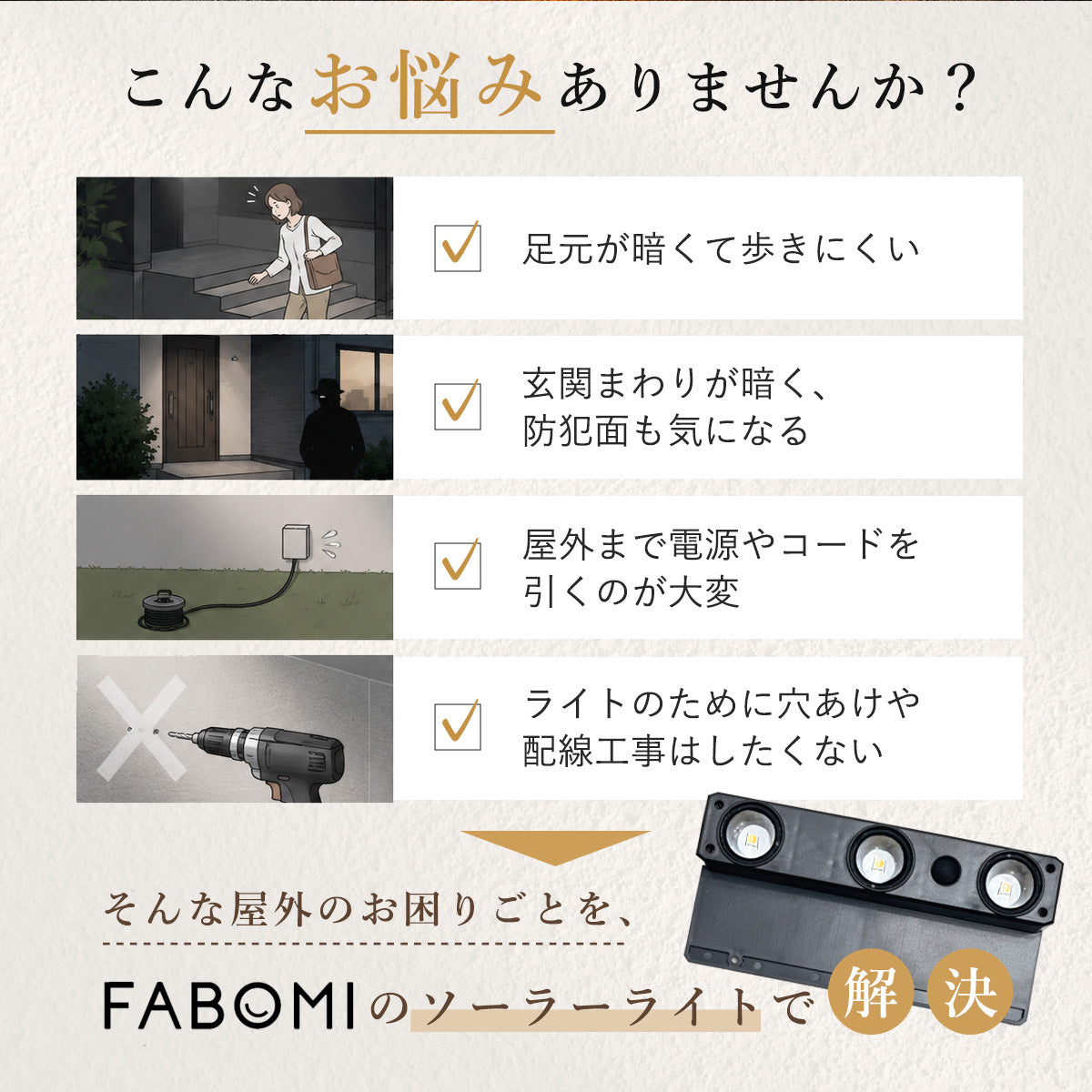 ソーラーウォールライト