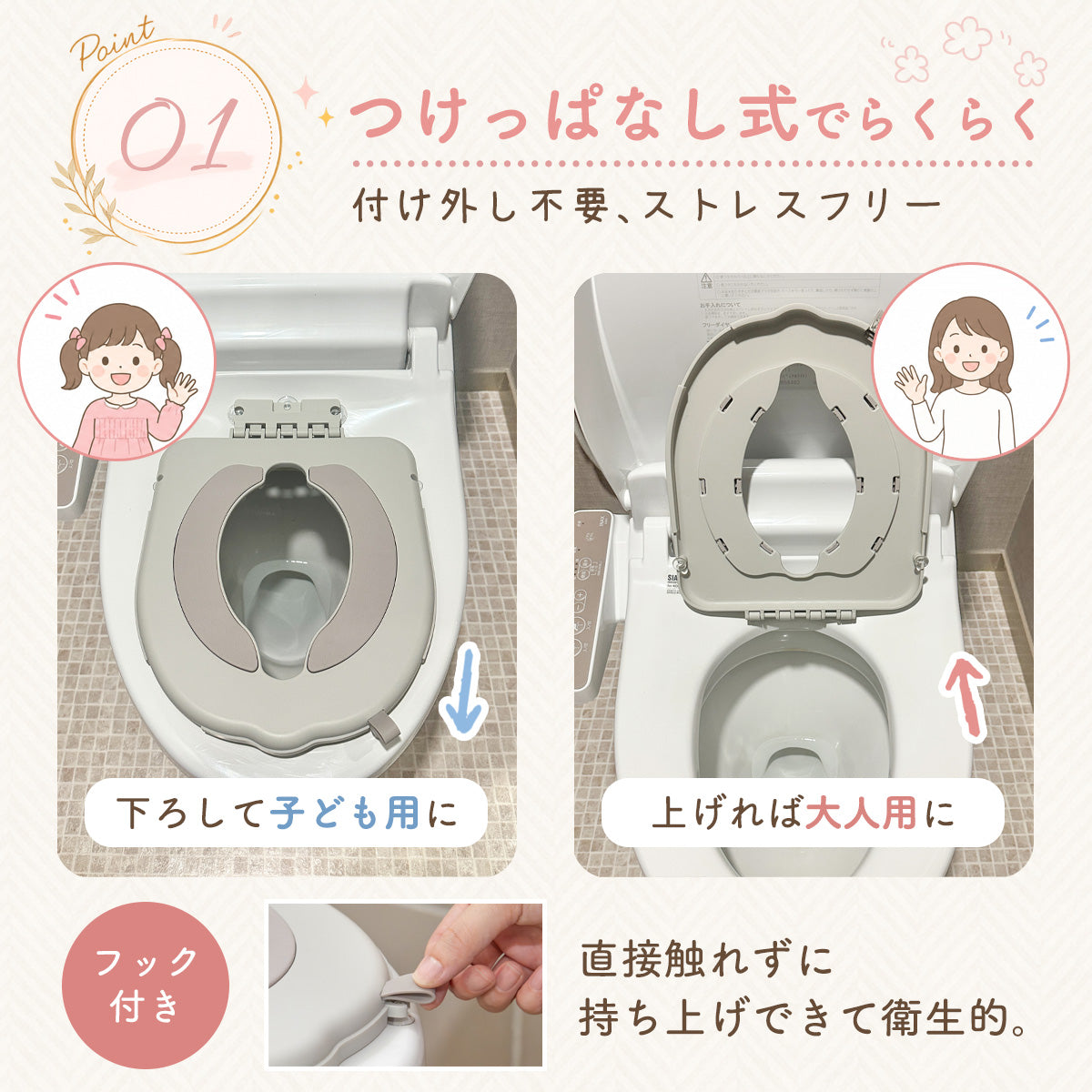 Kirarily つけっぱなし補助便座