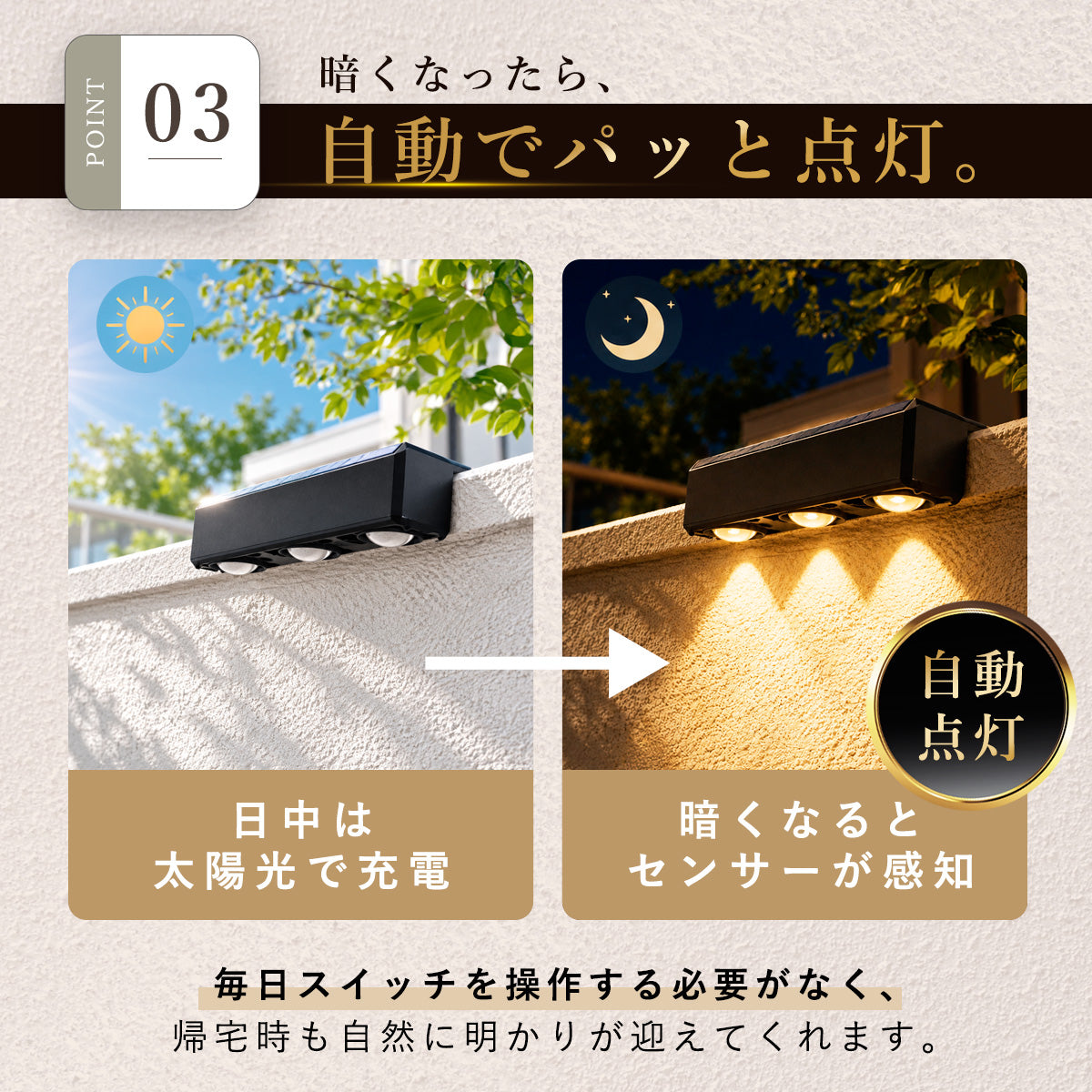 ソーラーウォールライト