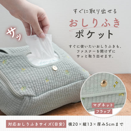 Kirarily Nubiおしりふきポケット付きおむつポーチ